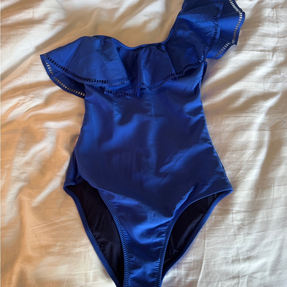 New Mouille Blue One-Shoulder Swimsuit size 2